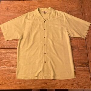 Men's Green Short Sleeve Tropical Tommy Bahama Relaxed Fit 100% Silk